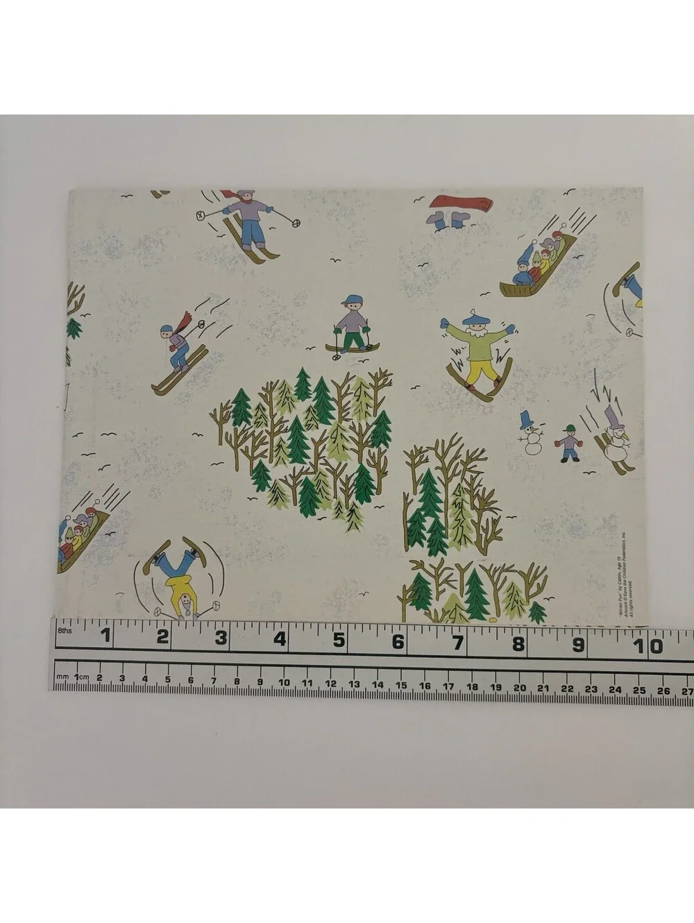 Vintage Christmas Flat Gift Wrap, Holiday Save the Children 1994 2002  3 Pack